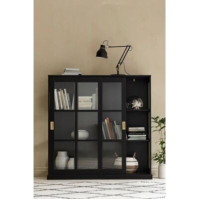 Ellos Vincent Skab - Glas skydedøre - 139x46 cm - Unisex opbevaring Ellos Vincent Skab - Glas skydedøre - 139x46 cm - Unisex opbevaring