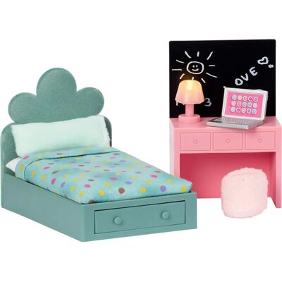 Lundby Teen Schlafzimmermöbel-Set - Puppenhauszubehör Lundby Teen Schlafzimmermöbel-Set - Puppenhauszubehör