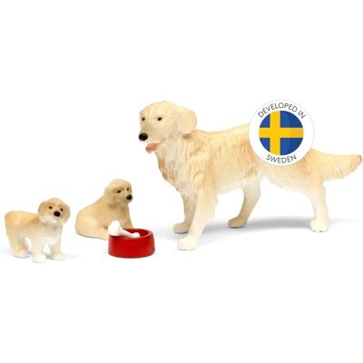MICKI Hundfamilie Figuren Set - Puppenhaus Zubehör MICKI Hundfamilie Figuren Set - Puppenhaus Zubehör