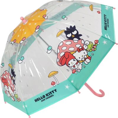 Hello Kitty Transparenter Kinderregenschirm - Regentag Spaß Hello Kitty Transparenter Kinderregenschirm - Regentag Spaß