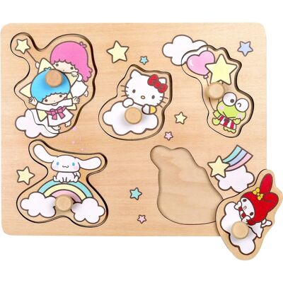 Układanka drewniana Hello Kitty Micki 5 Elementów Układanka drewniana Hello Kitty Micki 5 Elementów