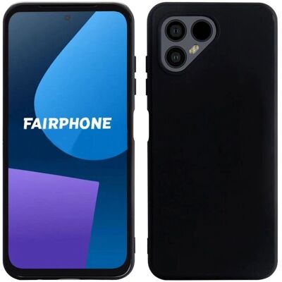 Musta silikonikuori Fairphone 5:lle iskunkestävä Musta silikonikuori Fairphone 5:lle iskunkestävä