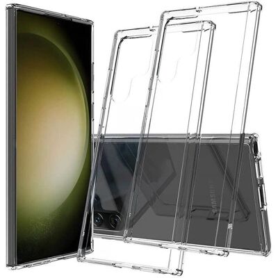 Caseonline Samsung Galaxy S23 Ultra - Silikonikuori - Läpinäkyvä - 2 Kpl Caseonline Samsung Galaxy S23 Ultra - Silikonikuori - Läpinäkyvä - 2 Kpl