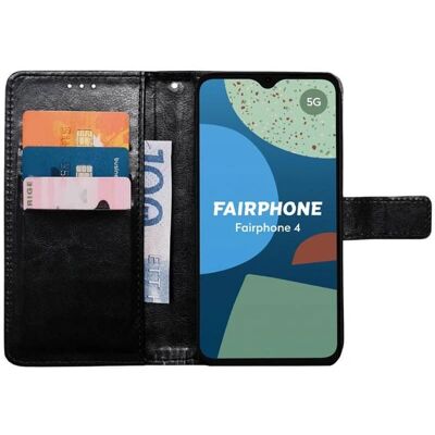 Caseonline Musta mobiililompakko Fairphone 4 - Mobiililompakko Caseonline Musta mobiililompakko Fairphone 4 - Mobiililompakko