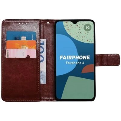 Caseonline Ruskea silikoninen lompakko Fairphone 4 Caseonline Ruskea silikoninen lompakko Fairphone 4