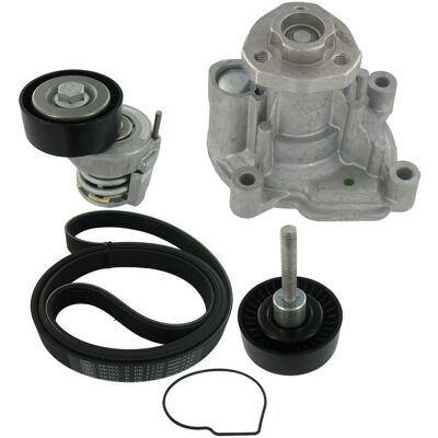 SKF Pompe à eau et kit de courroie - Compatible avec VW, Audi, Seat SKF Pompe à eau et kit de courroie - Compatible avec VW, Audi, Seat