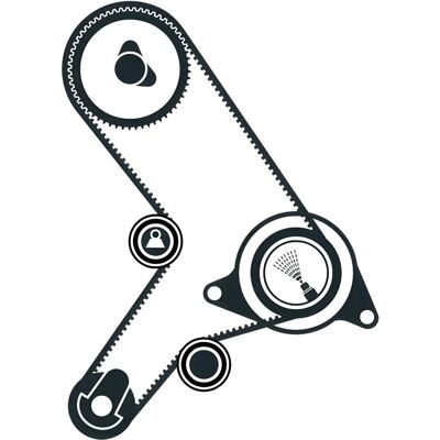 SKF VKMA 02168 Kit de curea de distribuție - 170 dinți - Negru SKF VKMA 02168 Kit de curea de distribuție - 170 dinți - Negru