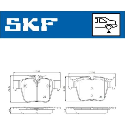 SKF VKBP 90143 Bromsbeläggssats för Mercedes C-klass GLC SKF VKBP 90143 Bromsbeläggssats för Mercedes C-klass GLC