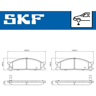 SKF VKBP 80906 A - Bremsesæt med slidindikator - Produkttype SKF VKBP 80906 A - Bremsesæt med slidindikator - Produkttype
