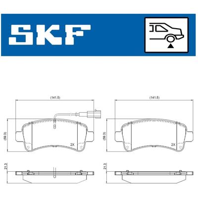 SKF VKBP 90769 E Slitasjesensor Bremseklosser - Skivebremse SKF VKBP 90769 E Slitasjesensor Bremseklosser - Skivebremse