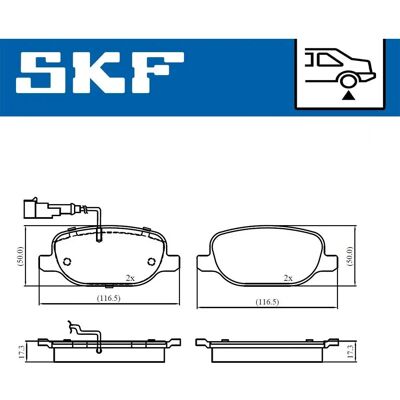 SKF VKBP 91046 E - Brake Pad Set with Wear Sensor for Alfa Romeo SKF VKBP 91046 E - Brake Pad Set with Wear Sensor for Alfa Romeo