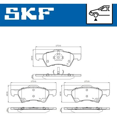 SKF VKBP 81079 A Bromsbeläggningssats - Skivbroms SKF VKBP 81079 A Bromsbeläggningssats - Skivbroms
