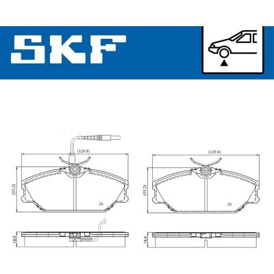 SKF VKBP 80779 E Bremseklodssæt med slidindikator til Renault, DAEWOO SKF VKBP 80779 E Bremseklodssæt med slidindikator til Renault, DAEWOO