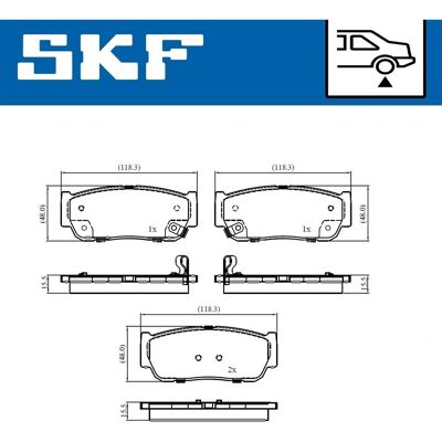 SKF VKBP 91082 A Slitageindikator Bromsbeläggssats - Bromssystem SKF VKBP 91082 A Slitageindikator Bromsbeläggssats - Bromssystem