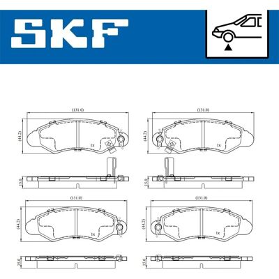 SKF VKBP 80901 A - Bromsbeläggssats med slitageindikator för Suzuki, Subaru SKF VKBP 80901 A - Bromsbeläggssats med slitageindikator för Suzuki, Subaru