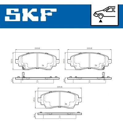 SKF VKBP 81138 A - Bromsbeläggningssats med slitindikator för Toyota Corolla SKF VKBP 81138 A - Bromsbeläggningssats med slitindikator för Toyota Corolla