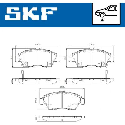 SKF VKBP 80834 A Φύλλος φθοράς δαγκάνας - Σύστημα φρένων SKF VKBP 80834 A Φύλλος φθοράς δαγκάνας - Σύστημα φρένων