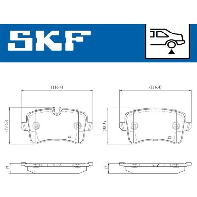 SKF VKBP 90792 E - Σετ πίσω δαγκάνες φρένων για Audi, Porsche SKF VKBP 90792 E - Σετ πίσω δαγκάνες φρένων για Audi, Porsche