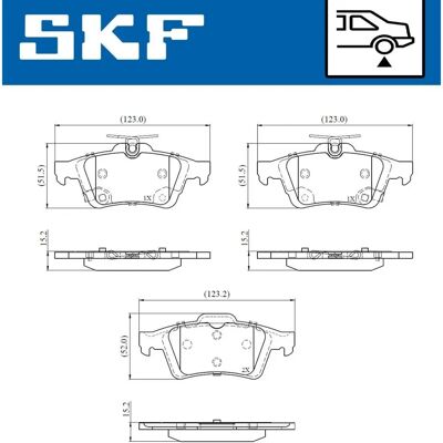 SKF VKBP 90851 A - Bromsbeläggningssats för Ford Focus 3 SKF VKBP 90851 A - Bromsbeläggningssats för Ford Focus 3