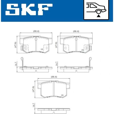 SKF VKBP 91112A - Bromsbeläggsset för Suzuki, Fiat, MG, Rover SKF VKBP 91112A - Bromsbeläggsset för Suzuki, Fiat, MG, Rover