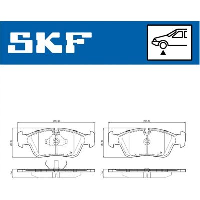 SKF VKBP 80723 Frambromsbeläggssats för BMW 3-serie - Skivbroms SKF VKBP 80723 Frambromsbeläggssats för BMW 3-serie - Skivbroms