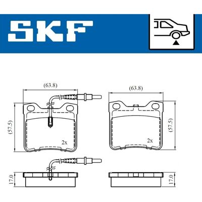 SKF VKBP 91059 E - Bremsbelagsett for Mercedes-Benz V-Klasse og Vito SKF VKBP 91059 E - Bremsbelagsett for Mercedes-Benz V-Klasse og Vito