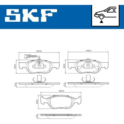 SKF VKBP 80775 E - Bremsbelægning sæt til Fiat, Alfa Romeo, Lancia SKF VKBP 80775 E - Bremsbelægning sæt til Fiat, Alfa Romeo, Lancia