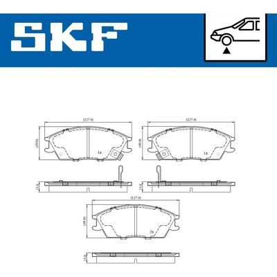 SKF VKBP 80855 A Bromsbeläggningssats - Bromssystem SKF VKBP 80855 A Bromsbeläggningssats - Bromssystem