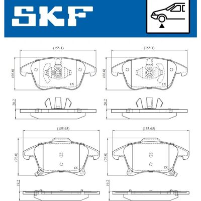 SKF VKBP 80847 A Sats med 4 bromsskivor - Skivbromsar SKF VKBP 80847 A Sats med 4 bromsskivor - Skivbromsar