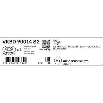 SKF VKBD 90014 S2 δίσκος φρένων - δίσκος φρένων SKF VKBD 90014 S2 δίσκος φρένων - δίσκος φρένων