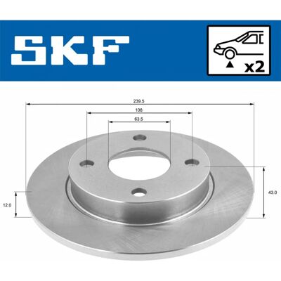 SKF VKBD 80076 S2 Πλήρως επικαλυμμένο δισκόφρενο για Ford, Mazda SKF VKBD 80076 S2 Πλήρως επικαλυμμένο δισκόφρενο για Ford, Mazda