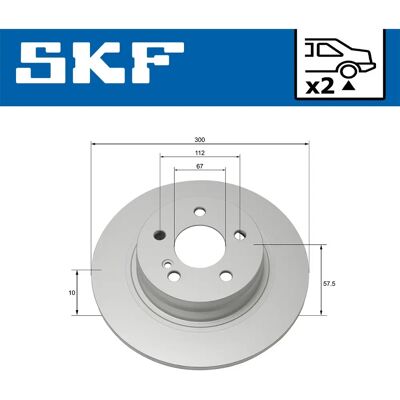 Bromsskiva SKF VKBD 90137 S2 - Fullt belagd yta för Mercedes-Benz C- & E-klass Bromsskiva SKF VKBD 90137 S2 - Fullt belagd yta för Mercedes-Benz C- & E-klass