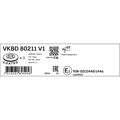 SKF VKBD 80211 V1 Ventilerad bromsring - Bromsring SKF VKBD 80211 V1 Ventilerad bromsring - Bromsring