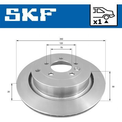 SKF - VKBD 90233 V1 - Land Rover Discovery - Bromsskiva SKF - VKBD 90233 V1 - Land Rover Discovery - Bromsskiva