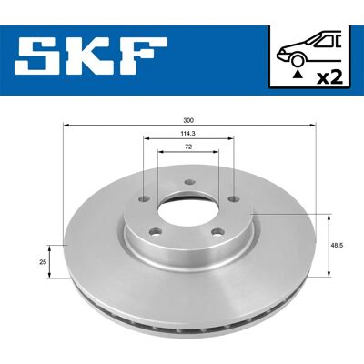 SKF Mazda 3, 5, Sedan Ventilerad bromsskiva - Bromsskiva SKF Mazda 3, 5, Sedan Ventilerad bromsskiva - Bromsskiva