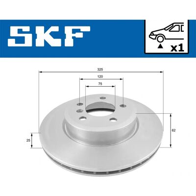 SKF BMW X3 Ventilerad Belagd Bromsrot SKF BMW X3 Ventilerad Belagd Bromsrot
