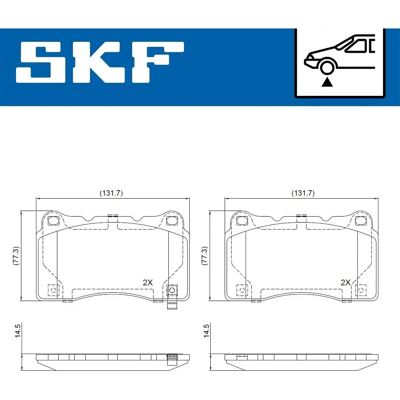 SKF VKBP 81023 A - Bromsbeläggsset för Subaru, Honda, Tesla, Mitsubishi SKF VKBP 81023 A - Bromsbeläggsset för Subaru, Honda, Tesla, Mitsubishi