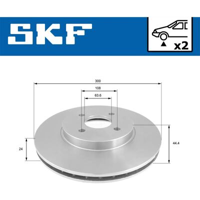 SKF VKBD 80334 V2 - Bromsskiva SKF VKBD 80334 V2 - Bromsskiva