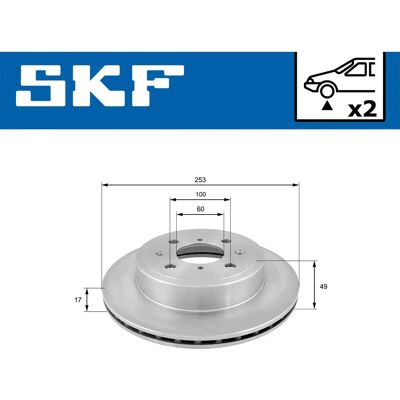 SKF VKBD 80347 V2 - Δίσκος φρένων SKF VKBD 80347 V2 - Δίσκος φρένων