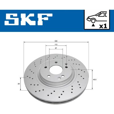 SKF VKBD 80348 V1 - Bromsskiva SKF VKBD 80348 V1 - Bromsskiva