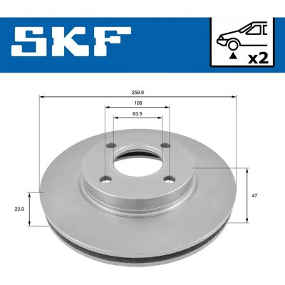 SKF VKBD 80365 V2 - Bromsskiva SKF VKBD 80365 V2 - Bromsskiva