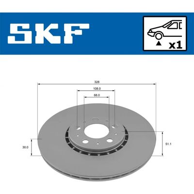 SKF VKBD 81329 V1 - Bromsskiva SKF VKBD 81329 V1 - Bromsskiva