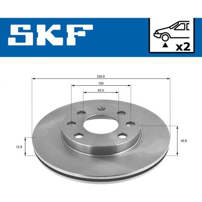 SKF VKBD 80929 S2 - Bromsskiva SKF VKBD 80929 S2 - Bromsskiva