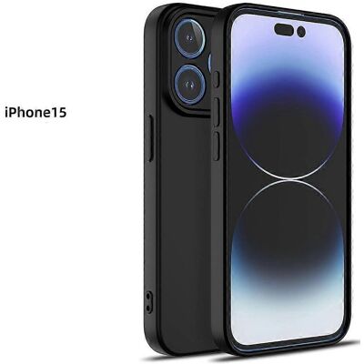 jq8 iPhone 15 Kotelo - Mikrofiberi Silikoni Musta - Puhelimen Kuori jq8 iPhone 15 Kotelo - Mikrofiberi Silikoni Musta - Puhelimen Kuori