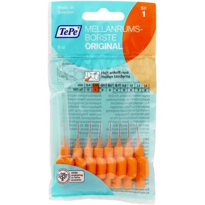 TePe Original Interdentalbørster - 8 stk - 0,45 mm TePe Original Interdentalbørster - 8 stk - 0,45 mm