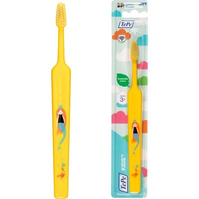 Brosse à dents douce pour enfants TePe Kids - Couleurs et design variables - Publicité Brosse à dents douce pour enfants TePe Kids - Couleurs et design variables - Publicité