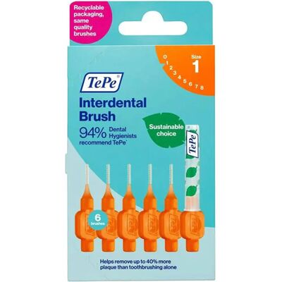 Brosses interdentaires TePe - ISO 1, 0,45mm - Pack de 6 Brosses interdentaires TePe - ISO 1, 0,45mm - Pack de 6