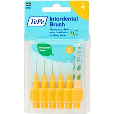 TePe Interdentalbürste - ISO 4 - 0,7mm - Gelb TePe Interdentalbürste - ISO 4 - 0,7mm - Gelb