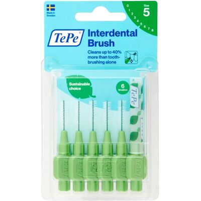 Brosses Interdentaires Tepe - Vert 0,8MM - Brossette Interdental - Publicité Brosses Interdentaires Tepe - Vert 0,8MM - Brossette Interdental - Publicité