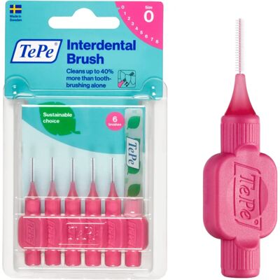 TePe Vaaleanpunainen välihammasharja 0,4mm - Välihammasharja TePe Vaaleanpunainen välihammasharja 0,4mm - Välihammasharja